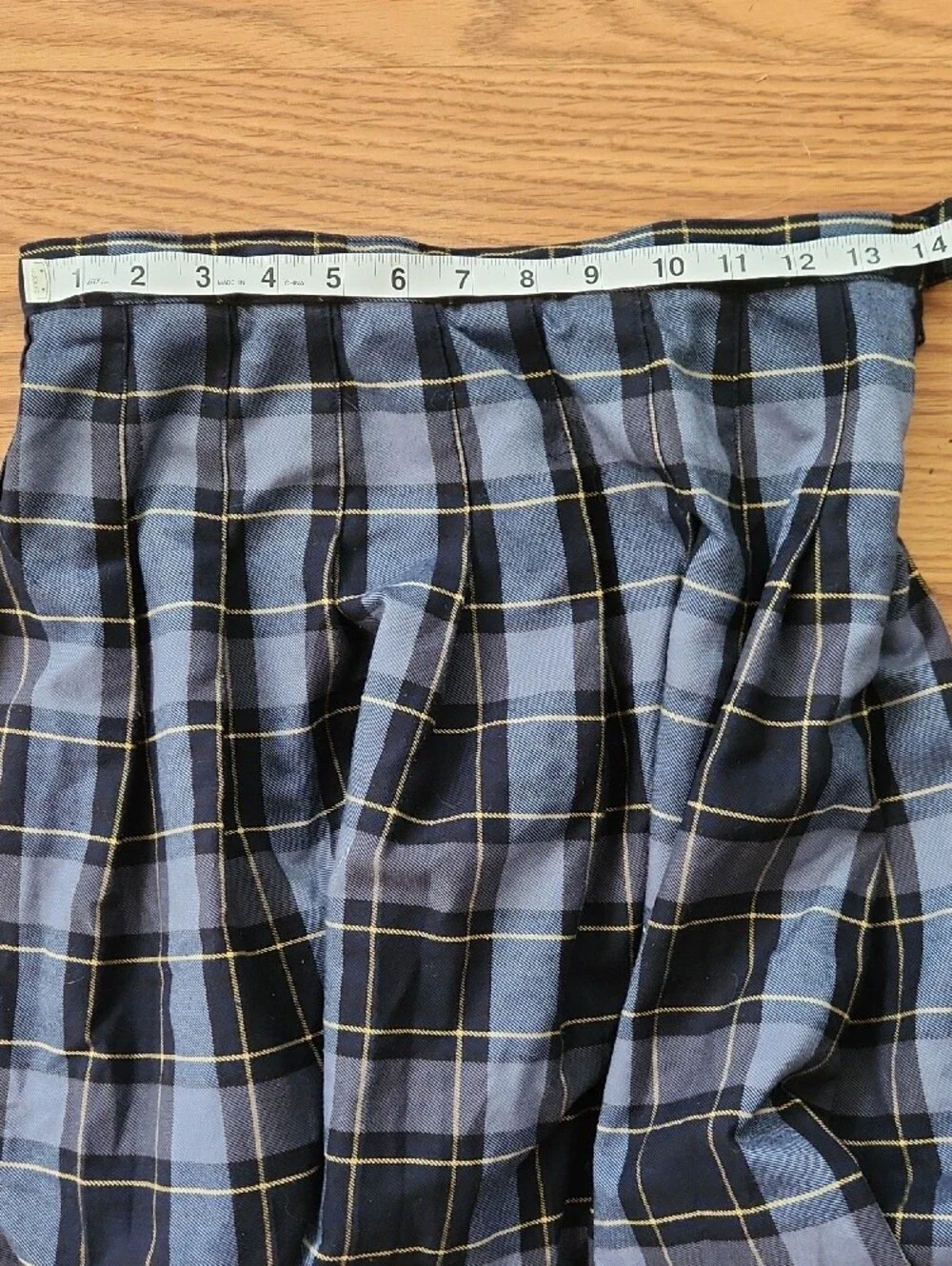 Lands' End Blue Plaid Catholic Parochial School Uniform Skirt Sz 14